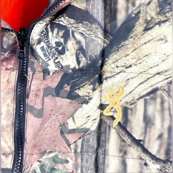 Browning Insulated Camo Orange reversible Vest - Picture 8 of 9